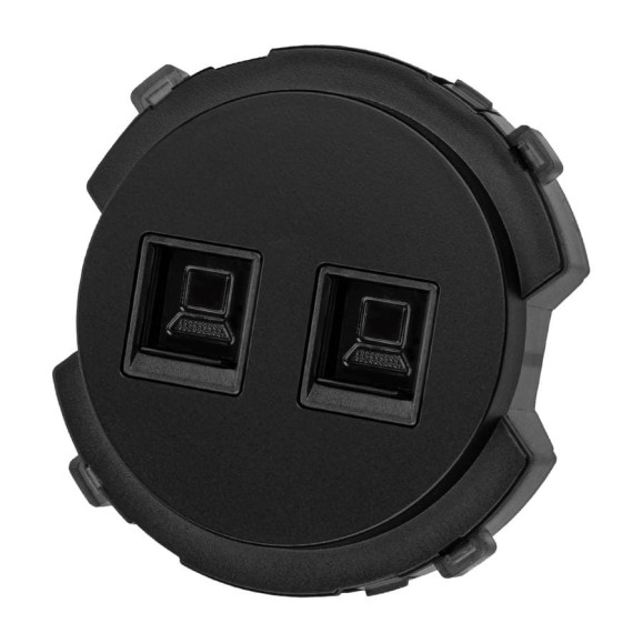 Розетка компьютерная TDM ELECTRIC двойная RJ45 агат, "байкал" SQ1819-0216