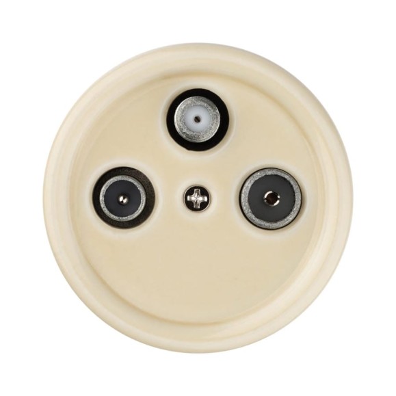 Проходная розетка TV+R+SAT TDM ELECTRIC слоновая кость «Болонь» SQ1820-0358