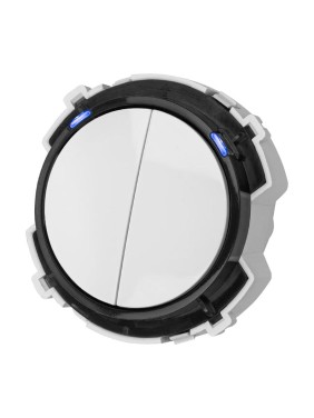 2-клавишный проходной выключатель TDM ELECTRIC 16а 250в кнопочный механизм белый, "байкал" SQ1819-0025