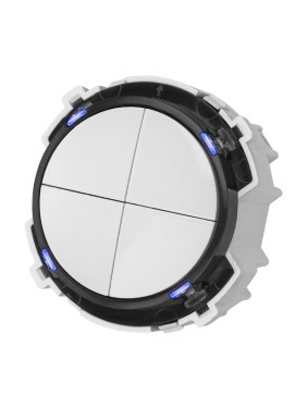 4-клавишный проходной выключатель TDM ELECTRIC 16а 250в кнопочный механизм белый, "байкал" SQ1819-0029