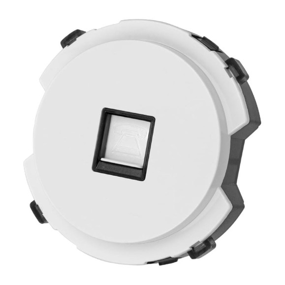 Телефонная розетка TDM ELECTRIC rj11, белая, 
