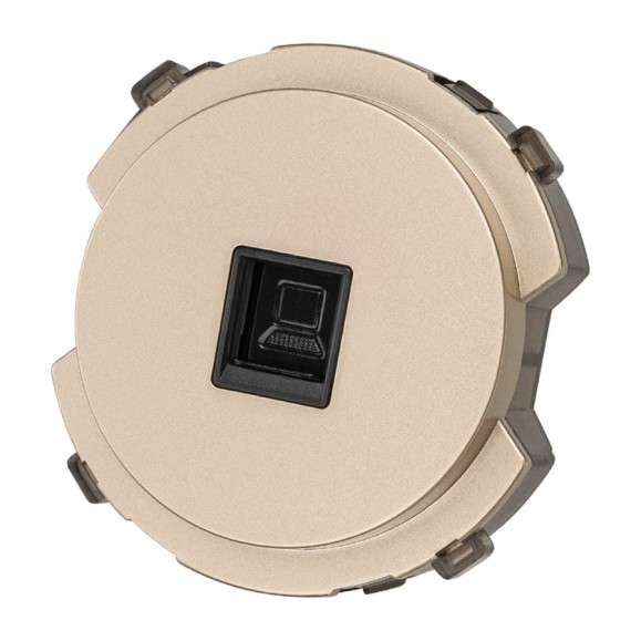 Розетка компьютерная TDM ELECTRIC RJ45 шампань, "байкал" SQ1819-0514