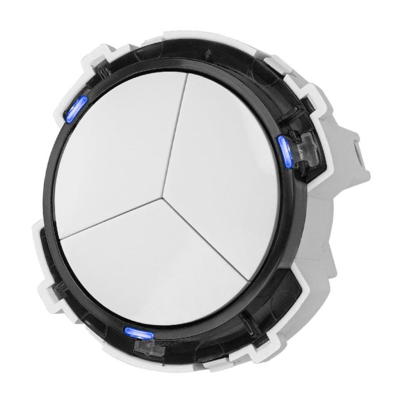 3-клавишный проходной выключатель TDM ELECTRIC 16а 250в кнопочный механизм белый, "байкал" SQ1819-0027