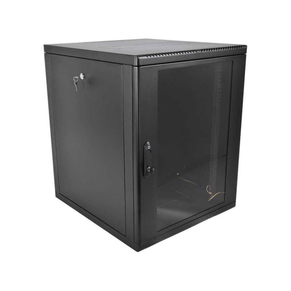 Шкаф ЦМО 19 телеком навесной разборный 12U 600 × 650 съемные стенки, дверь стекло, чёрный ШРН-М-12.650-9005 Шкаф ЦМО 19 телеком навесной разборный 12U 600 × 650 съемные стенки, дверь стекло, чёрный ШРН-М-12.650-9005