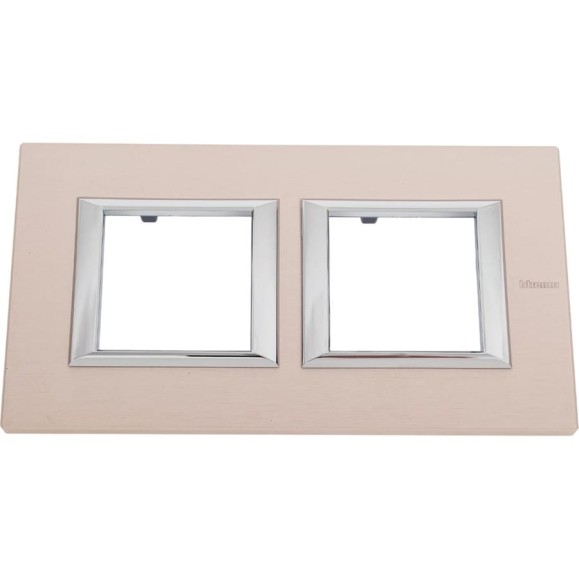 Рамка Legrand Axolute 2x2П 71мм горизонтальная, титан HA4802M2HNX