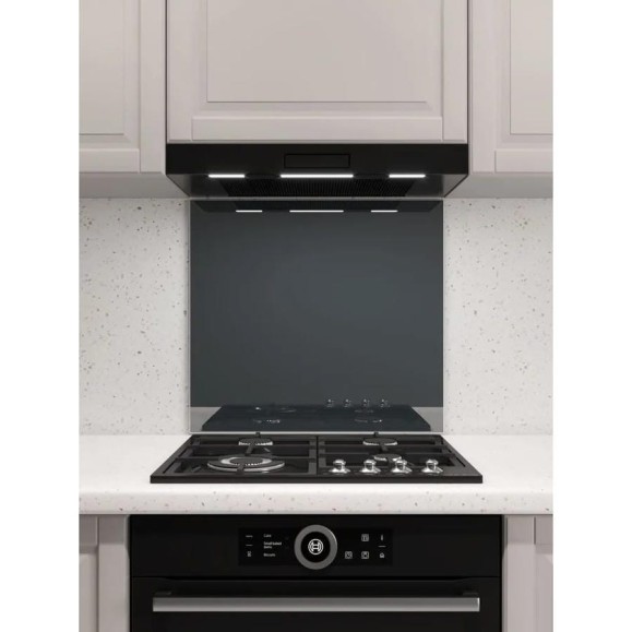 Защитный экран Normand 700х600х4 мм, RAL 7016, из закаленного стекла, на кухонный фартук, для плиты от брызг, 136-485 Защитный экран Normand 700х600х4 мм, RAL 7016, из закаленного стекла, на кухонный фартук, для плиты от брызг, 136-485