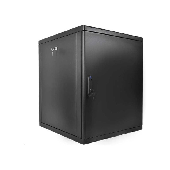 Шкаф ЦМО 19 телеком навесной разборный 12U (600х650) съемные стенки, дверь металл, чёрный ШРН-М-12.650.1-9005