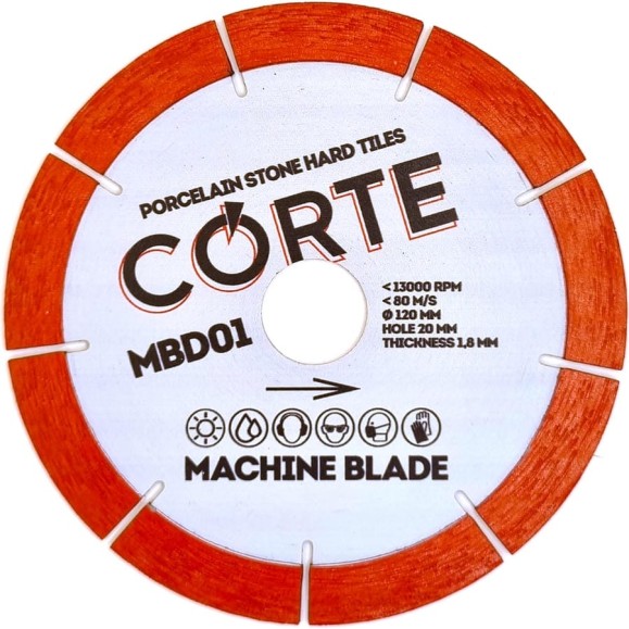 Диск алмазный CORTE MACHINE BLADE для станков 120х1.8х20 мм MBD01 Диск алмазный CORTE MACHINE BLADE для станков 120х1.8х20 мм MBD01