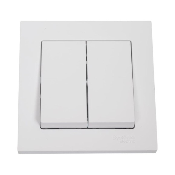 2-клавишный выключатель Systeme Electric Atlasdesign лотос, сх.5, 10ах, в сборе ATN001352 2-клавишный выключатель Systeme Electric Atlasdesign лотос, сх.5, 10ах, в сборе ATN001352