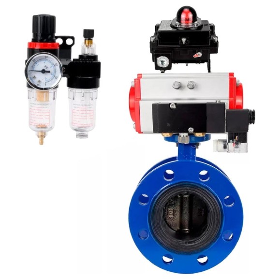 Затвор дисковый DN.ru GGG40-304-EPDM-2W-F-R Ду300 Ру16 пневмопривод DA-210, пневмораспределитель 24VDC, БКВ LSB-410, БПВ D050-56610 Затвор дисковый DN.ru GGG40-304-EPDM-2W-F-R Ду300 Ру16 пневмопривод DA-210, пневмораспределитель 24VDC, БКВ LSB-410, БПВ D050-56610