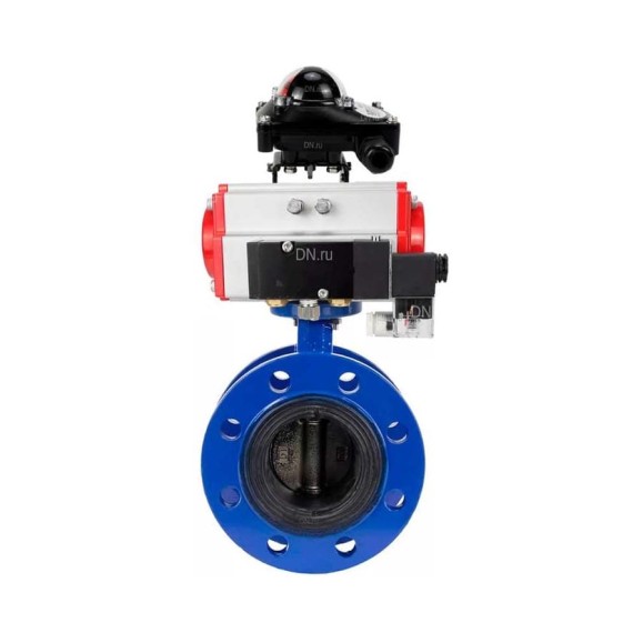 Затвор дисковый DN.ru GGG40-304-EPDM-2W-F-H Ду200 Ру16 пневмопривод DA-140, пневмораспределитель 220VAC, БКВ LSB-210 D050-56125 Затвор дисковый DN.ru GGG40-304-EPDM-2W-F-H Ду200 Ру16 пневмопривод DA-140, пневмораспределитель 220VAC, БКВ LSB-210 D050-56125
