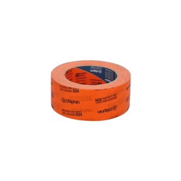 Оранжевая малярная бумажная лента с высокой адгезией Blue Dolphin HD PAINTER'S TAPE HIGH ADHESION 48мм X 50м, 24 01-12-15 EN