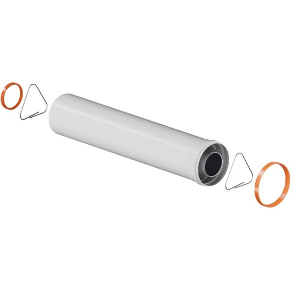 Удлинитель дымохода коаксиальный раструбный OKSELER 60/100 L 500 oks00152