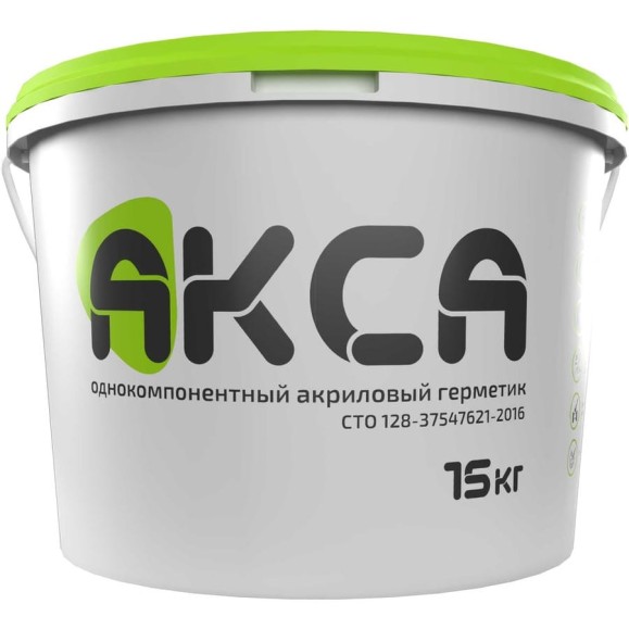 Герметик АКСА ведро 15кг серый СТО 128-37547621-2016 для локальной ремонта деформационных швов панельного домостроения RM000008916