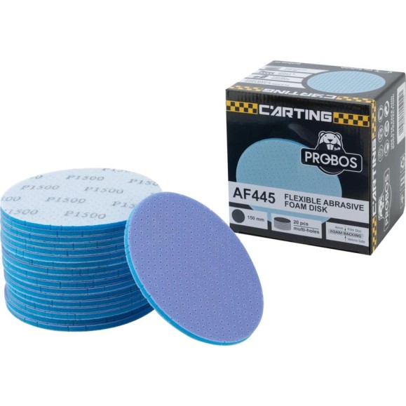 Круг абразивный гибкий на мягкой вспененной оcнове PROBOS AF445 Hookit 150 мм, P1500 44533543-20 Круг абразивный гибкий на мягкой вспененной оcнове PROBOS AF445 Hookit 150 мм, P1500 44533543-20