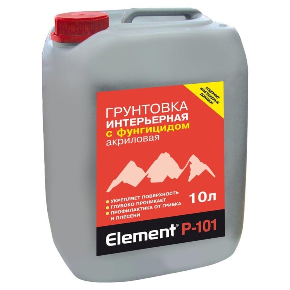 Грунтовка с фунгицидом ALPA Элемент Р-101 10л 4660005410035 Грунтовка с фунгицидом ALPA Элемент Р-101 10л 4660005410035