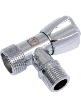 Угловой вентиль Valtec для подключения бытовой техники 1/2"х3/4" VT.240.TN.0405