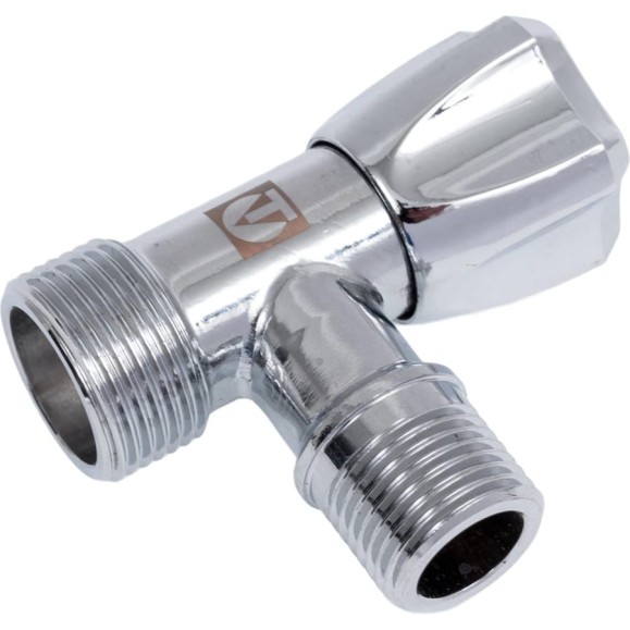 Угловой вентиль Valtec для подключения бытовой техники 1/2"х3/4" VT.240.TN.0405