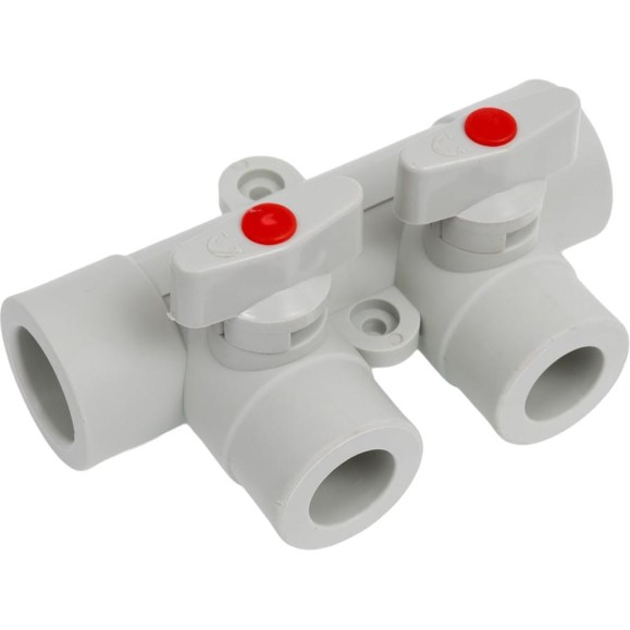 Коллектор с шаровыми кранами LAMMIN ppr 25x2 35/1 серый Lm31081002025G Коллектор с шаровыми кранами LAMMIN ppr 25x2 35/1 серый Lm31081002025G