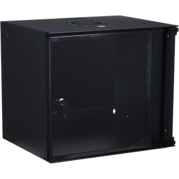 Телекоммуникационный настенный шкаф W&T 19" 6U 520х400мм черный P065240BWTWOF