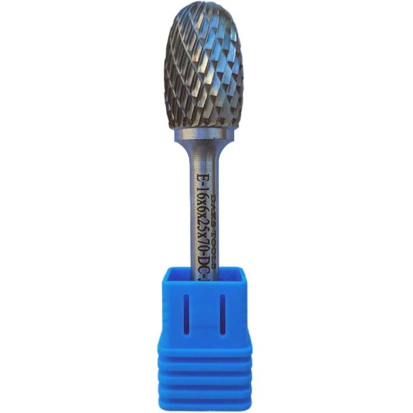 Борфреза овальная форма DAKSTOOLS E-16мм, DC-двойная насечка E1662570DC Борфреза овальная форма DAKSTOOLS E-16мм, DC-двойная насечка E1662570DC
