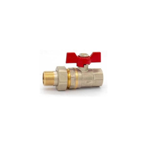 Кран шаровой DORON 1/2 В-Н, бабочка, с американкой 003628