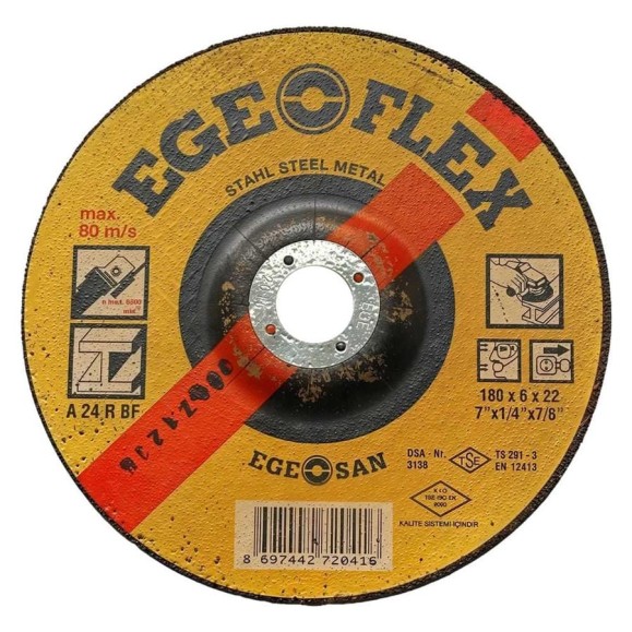 Диск шлифовальный по металлу SAMGRUPP Ege Flex 180x6x22 мм SR-117000059