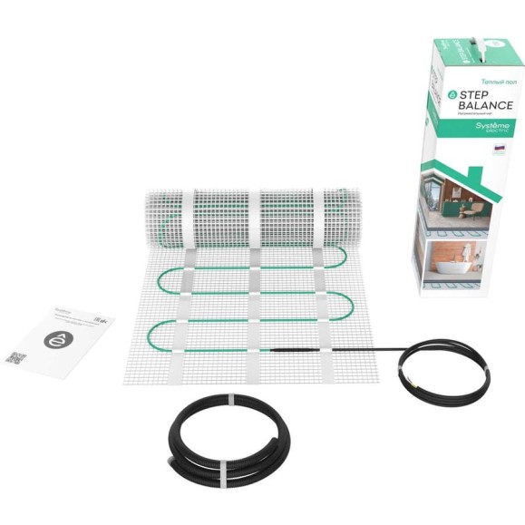 Теплый пол (мат нагревательный) Systeme Electric Step Balance, 150 Вт/м2, 525 Вт, 3,5 м2 SBM150035 Теплый пол (мат нагревательный) Systeme Electric Step Balance, 150 Вт/м2, 525 Вт, 3,5 м2 SBM150035