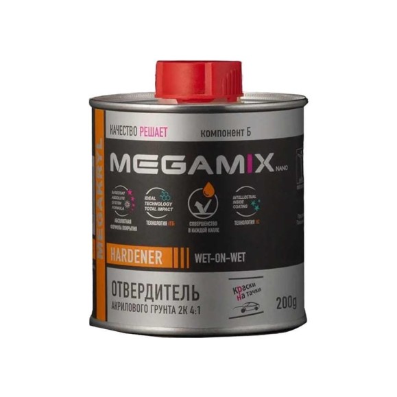 Отвердитель для акрилового грунта Megamix 2К, 200г 4673755208500