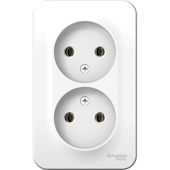 Двойная розетка Systeme Electric BLANCA О/У без заземления, без шторок, БЕЛЫЙ BLNRA000211 Двойная розетка Systeme Electric BLANCA О/У без заземления, без шторок, БЕЛЫЙ BLNRA000211