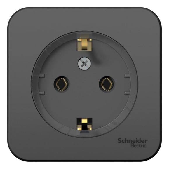 Наружная розетка Systeme Electric Blanca Антрацит, с заземлением, без шторок, тонкая, 16А, 250В SE BLNRA110116 Наружная розетка Systeme Electric Blanca Антрацит, с заземлением, без шторок, тонкая, 16А, 250В SE BLNRA110116