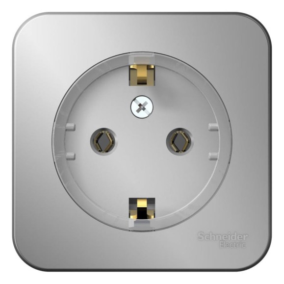 Наружная розетка Systeme Electric Blanca Алюминий, с заземлением, без шторок, тонкая, 16А SE BLNRA110113 Наружная розетка Systeme Electric Blanca Алюминий, с заземлением, без шторок, тонкая, 16А SE BLNRA110113