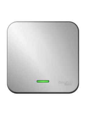 1-клавишный переключатель Systeme Electric Blanca о/у, с изол. пласт. алюминий, с подсветкой 10А BLNVA106113