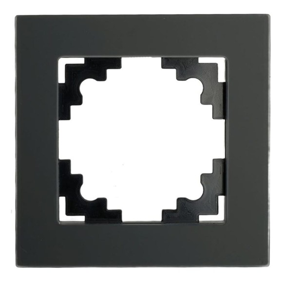 Рамка STEKKER GFR00-7001-05М 1-местная, стекло, серия Катрин, черный матовы 49600 Рамка STEKKER GFR00-7001-05М 1-местная, стекло, серия Катрин, черный матовы 49600