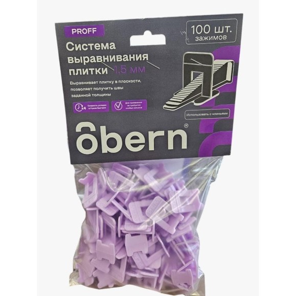 Зажим OBERN SVP-PROFF (100 шт) 1.5 мм 24072 Зажим OBERN SVP-PROFF (100 шт) 1.5 мм 24072