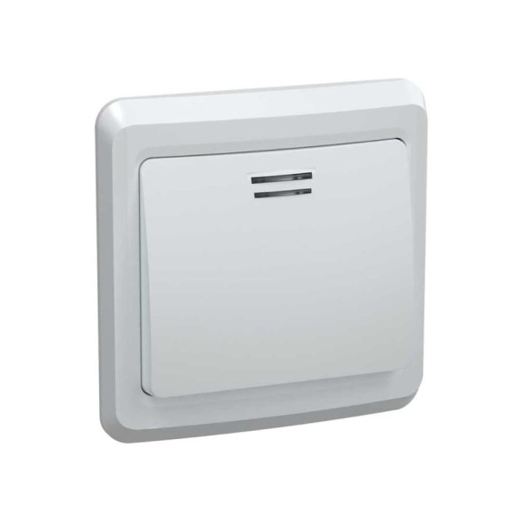 Выключатель GENERICA 1кл 10А с инд. ВЕГА белый EVV11-K01-10-DM