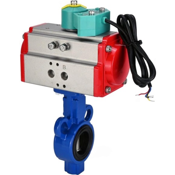 Затвор дисковый DN.ru AL-316L-EPDM Ду32 Ру16, пневмопривод DA-065, магнитный переключатель МППП-200 D050-85838