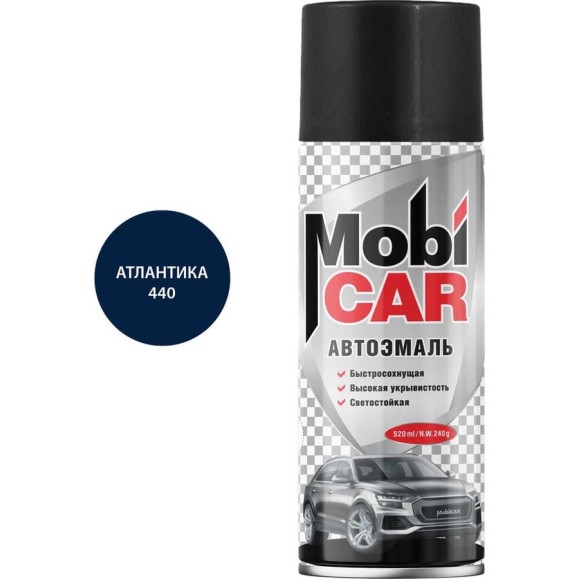 Аэрозольная автоэмаль Mobicar 520 мл, 440 атлантика 0501-440 MC