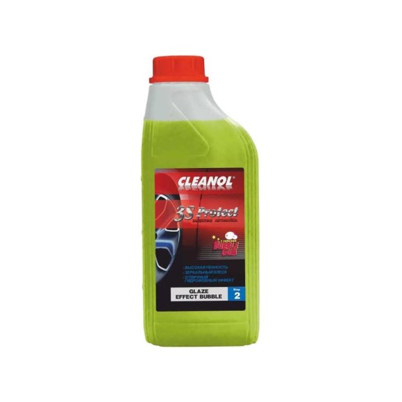Автошампунь для бесконтактной мойки Cleanol 3S Protect Step 2 Glaze Effect Bubble, канистра 1л 1/0031