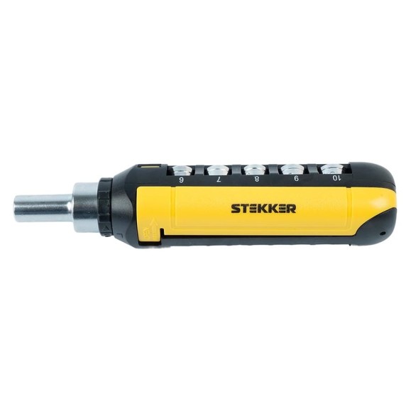 Отвертка реверсивная STEKKER STLS003 с битами, 15 предметов 50407 Отвертка реверсивная STEKKER STLS003 с битами, 15 предметов 50407