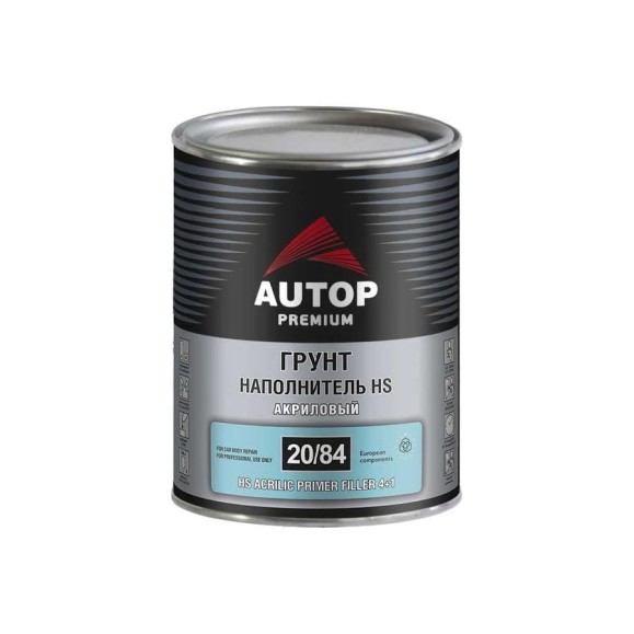 Грунт наполнитель AUTOP Professional AUTOP Premium Комплект 20/84 - 2K HS акриловый 4+1+отв.-серый-Банка, 1,0л+0,25л. ATP-PR20/84-1/P3-C