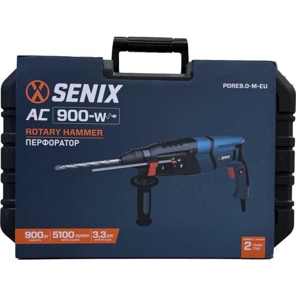 Сетевой перфоратор SENIX SDS-plus, 900 Вт, 3.3 Дж, кейс PDRE9.0-M-EU