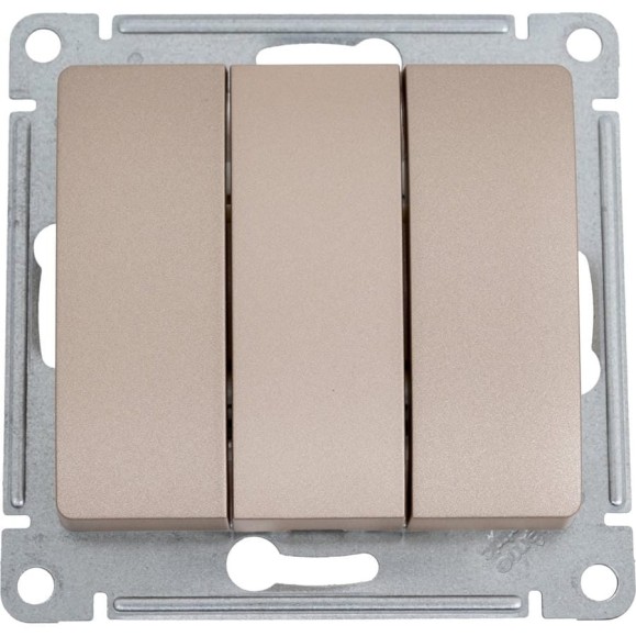 3-клавишный выключатель Systeme Electric GLOSSA 10АХ, ТИТАН GSL000431