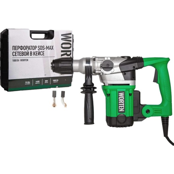 Перфоратор WORTEN SDS-max сетевой в кейсе, 1800Вт КА-90000702 Перфоратор WORTEN SDS-max сетевой в кейсе, 1800Вт КА-90000702