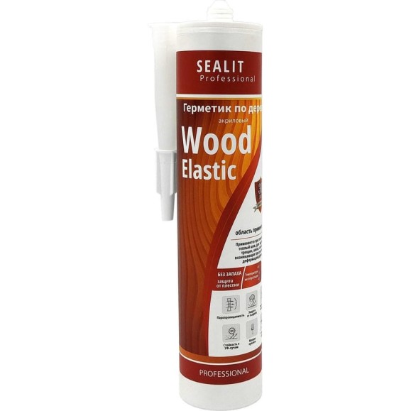 Акриловый герметик для дерева Sealit Wood Elastic 280 мл, золотистая сосна 136049