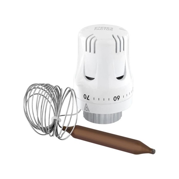 Термостатическая головка с погружным датчиком PROFACTOR 110мм 30–70C PF RVT 662
