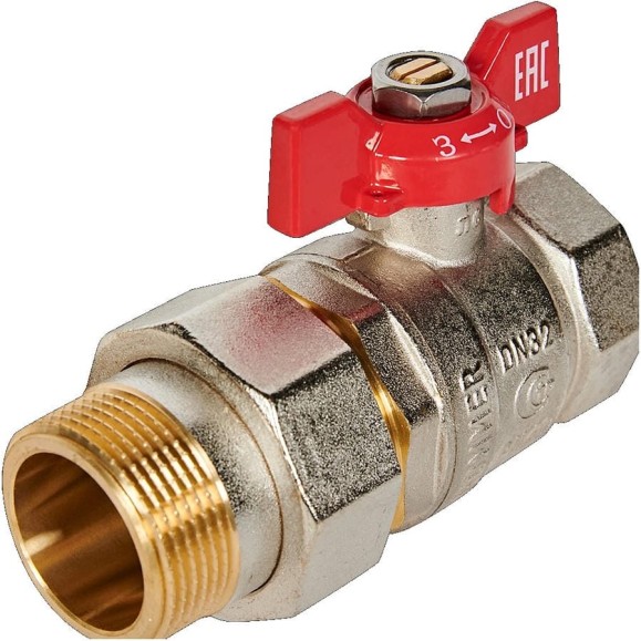 Кран шаровой ROMMER с американкой, ВР/НР, ручка бабочка 1 1/4 RBV-0005-2510232 RG00938RJNBC96 Кран шаровой ROMMER с американкой, ВР/НР, ручка бабочка 1 1/4 RBV-0005-2510232 RG00938RJNBC96