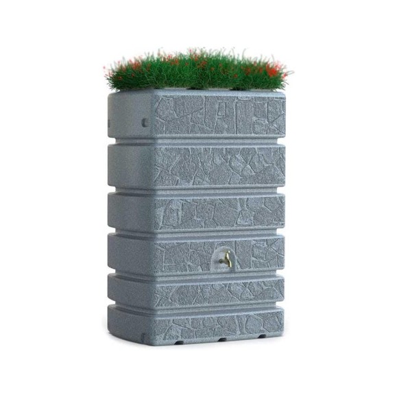 Емкость декоративная Экопром Rostok Stone 500 белый гранит 2004.0500.910.000