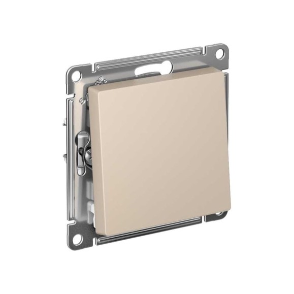 выключатель Systeme Electric Atlasdesign песочный с самовозвратом (кнопка) сх.1, 10ах ATN001215
