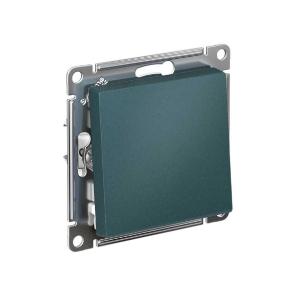 1-клавишный выключатель Systeme Electric Atlasdesign изумруд 2-полюсный, 10а, механизм ATN000821